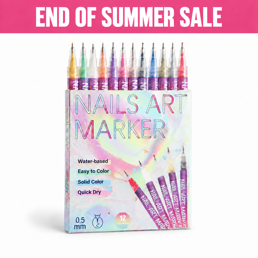 12-Color Acrylic Nail Art Pens Set